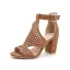 Schöne Schwarz Strassenmode Sandalen Damen 2021 Durchbohrt T-Riemen 8 cm Thick Heels Peeptoes Sandaletten