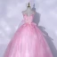 Schöne Pink Ballkleider 2021 Ballkleid Spaghettiträger Ärmellos Rückenfreies Schleife Lange Ball Festliche Kleider
