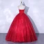 Chic / Beautiful Red Prom Dresses Ball Gown 2021 Strapless Sleeveless Backless Floor-Length / Long Prom Formal Dresses