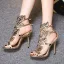 Amazing / Unique Gold Rave Club Womens Sandals With Wings 2020 11 cm Stiletto Heels Open / Peep Toe Sandals