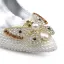 Mode Ivoire Perle Chaussure De Mariée 2020 Cuir Faux Diamant Papillon 10 cm Talons Aiguilles À Bout Pointu Mariage Escarpins