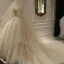 Luxe Champagne Robe De Mariée 2018 Dos Nu Robe Boule Perlage Paillettes Bretelles Spaghetti Sans Manches Royal Train Mariage