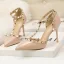 Fashion Red Evening Party Rivet Womens Sandals 2020 T-Strap 9 cm Stiletto Heels Pointed Toe Sandals