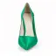 Chic / Beautiful Dark Green Evening Party Pumps 2020 Leather 9 cm Stiletto Heels Pointed Toe Pumps