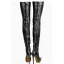 Unique Schwarz Karneval Club Stiefel Damen 2020 Leder 14 cm Stilettos Runde Zeh Stiefel