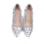 Schöne Silber Abend Strass Pumps 2020 Leder 10 cm Stilettos Spitzschuh Pumps
