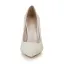 Mode Ivoire Perle Chaussure De Mariée 2020 Cuir 11 cm Talons Aiguilles À Bout Pointu Mariage Escarpins