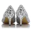 Chic / Beautiful Silver Rhinestone Wedding Shoes 2020 Leather 6 cm Stiletto Heels Pointed Toe Wedding Pumps