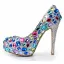 Chic / Belle Multi-Couleurs Soirée Escarpins 2020 Cuir Faux Diamant 14 cm Talons Aiguilles À Bout Rond Escarpins