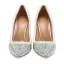 Charmant Multi-Kleuren Rhinestone Bruidsschoenen 2020 Leer 10 cm Dikke Hak Spitse Neus Huwelijk Pumps