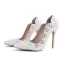 Fashion Ivory Pearl Wedding Shoes 2020 Leather Crystal 10 cm Stiletto Heels Pointed Toe Wedding Pumps