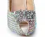 Fashion Multi-Colors Evening Party Womens Shoes 2020 Leather Rhinestone Butterfly 12 cm Stiletto Heels Open / Peep Toe High Heels