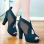 Affordable Black Casual Womens Sandals 2020 10 cm Thick Heels Open / Peep Toe Sandals