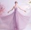 Charmant Lilas Robe De Soirée 2020 Princesse Bustier Perlage Paillettes Cristal Appliques En Dentelle Fleur Sans Manches Dos Nu Longue Robe De Ceremonie
