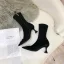 Schöne Schwarz Freizeit Stiefel Damen 2020 Strass 5 cm Stilettos Spitzschuh Stiefel