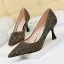 Sparkly Gold Glitter Evening Party Pumps 2020 Sequins 7 cm Stiletto Heels Pointed Toe Pumps