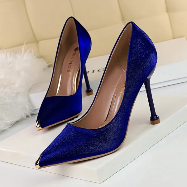 Mooie / Prachtige Rode Gala Pumps 2020 Satijn 10 cm Naaldhakken / Stiletto Spitse Neus Pumps