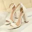 Erschwinglich Nude Freizeit Sandalen Damen 2020 Wildleder Knöchelriemen 9 cm Thick Heels Peeptoes Sandaletten