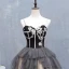 Vintage / Retro Black Grey Cocktail Dresses 2018 Ball Gown Appliques Spaghetti Straps Backless Sleeveless Short Cocktail Party Formal Dresses