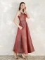 Scintillantes Glitter Rouge Robe De Bal 2020 Princesse Bretelles Spaghetti Sans Manches Dos Nu Longue Robe De Ceremonie