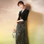 Charmant Noire Robe De Soirée 2020 Princesse Daim Col v profond Multi-Couleurs Paillettes 1/2 Manches Longue Robe De Ceremonie