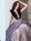 Elegant Navy Blue Beading Evening Dresses  Prom Dresses 2021 A-Line / Princess Scoop Neck Rhinestone Sequins Sleeveless Backless Floor-Length / Long Evening Party Formal Dresses