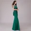Vintage / Retro Green Evening Dresses  2018 Trumpet / Mermaid Rhinestone Sash Scoop Neck Backless Sleeveless Floor-Length / Long Formal Dresses
