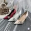 Elegancka Kość Słoniowa Buty Ślubne 2020 Satyna Perła Rhinestone Kokarda 9 cm Szpilki Szpiczaste Ślub Czółenka
