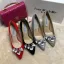 Stijlvolle Zilveren Avond Rhinestone Pumps 2020 Leer Pailletten 8 cm Naaldhakken / Stiletto Spitse Neus Pumps