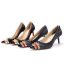 Mooie / Prachtige Zwarte Feest Leer Pumps 2020 Klinknagel 10 cm Naaldhakken / Stiletto Spitse Neus Pumps