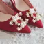 Chinese style Red Pearl Wedding Shoes 2020 Rhinestone 8 cm Stiletto Heels Pointed Toe Wedding Pumps