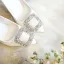 Classy Ivory Rhinestone Wedding Shoes 2020 Satin 9 cm Stiletto Heels Pointed Toe Wedding Pumps