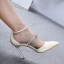 Charming Silver Evening Party Leather Womens Shoes 2020 Patent Leather Rhinestone Ankle Strap 10 cm Stiletto Heels Pointed Toe Heels