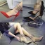 Mode Abend Leder Schwarz Damenschuhe 2020 Wildleder Gold Knöchelriemen 10 cm Stilettos Spitzschuh Pumps