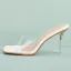 Sexy Transparent White Street Wear Womens Sandals 2021 9 cm Stiletto Heels Open / Peep Toe Sandals High Heels