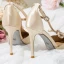 Charming Nude Evening Party Womens Shoes 2020 Satin T-Strap Pearl Rhinestone Bow 10 cm Stiletto Heels Pointed Toe Heels