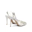 Charmant Ivory / Creme Spitze Strass Brautschuhe 2020 Knöchelriemen 10 cm Stilettos Spitzschuh Hochzeit High Heels