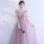Chic / Beautiful Blushing Pink Prom Dresses 2018 A-Line / Princess Appliques Scoop Neck Backless Sleeveless Floor-Length / Long Formal Dresses