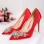 Charmant Ivory / Creme Brautschuhe 2020 Kristall Strass 10 cm Stilettos Spitzschuh Hochzeit Pumps