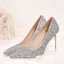 Glitzernden Schön Rosa Pailletten Brautschuhe 2020 10 cm Stilettos Spitzschuh Hochzeit Pumps