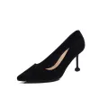Modest / Simple Black Office OL Suede Pumps 2020 8 cm Stiletto Heels Pointed Toe Pumps