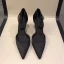 Chic / Beautiful Black Casual Womens Shoes 2020 Leather Satin Rhinestone Ankle Strap 7 cm Stiletto Heels Pointed Toe High Heels