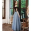 Chic / Belle Noire Noeud Robe De Bal 2021 Princesse Bretelles Spaghetti Manches Courtes Dos Nu Longue Promo Robe De Ceremonie