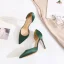 Simple Nues Vêtement de rue Chaussures Femmes 2020 Satin 10 cm Talons Aiguilles À Bout Pointu Talons