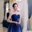 Chic / Belle Dégradé De Couleur Robe De Soirée 2018 Princesse En Dentelle Fleur Bustier Dos Nu Sans Manches Longue Robe De Ceremonie