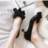 Chic / Beautiful Black Casual Bow Pumps 2020 5 cm Stiletto Heels Pointed Toe Pumps