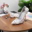 Elegante Ivoor Multi-Kleuren Rhinestone Bruidsschoenen 2020 Appliques Kant Bloem 9 cm Naaldhakken / Stiletto Spitse Neus Huwelijk Pumps