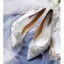 Elegant Ivory Beading Wedding Shoes 2020 Leather Crystal Rhinestone Pearl 9 cm Stiletto Heels Pointed Toe Wedding Pumps