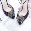 Charming Black Evening Party Crystal Ankle Strap Womens Shoes 2020 9 cm Stiletto Heels Pointed Toe High Heels