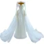 High-end Luxury / Gorgeous Ivory Handmade  Beading Pearl Sequins Wedding Dresses 2021 Trumpet / Mermaid High Neck Long Sleeve Court Train Wedding